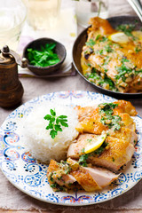 chicken with lemon garlic cream sauce