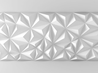 Abstract White Triangular Poligon Wall Background