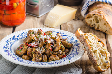 Delicious mushrooms salad