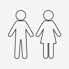 man and woman icon