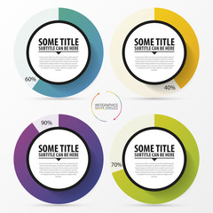 Pie chart. Infographic design template. Business concept. Vector