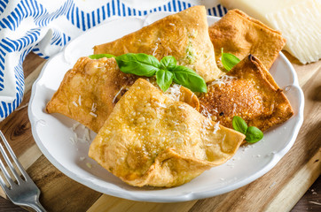 Fried ravioli stuffed