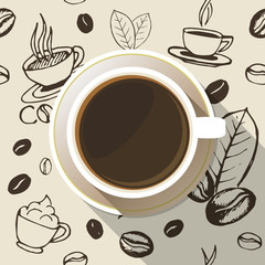 Coffee Cup Top View Flat Icon