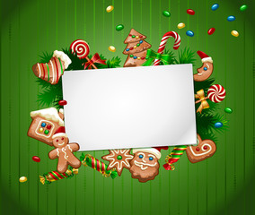 Vector illustration Christmas sweet background