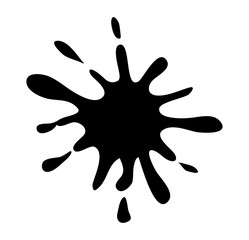 ink blob, blot, splash silhouette vector symbol icon design.