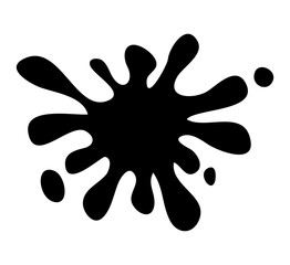 ink blob, blot, splash silhouette vector symbol icon design.
