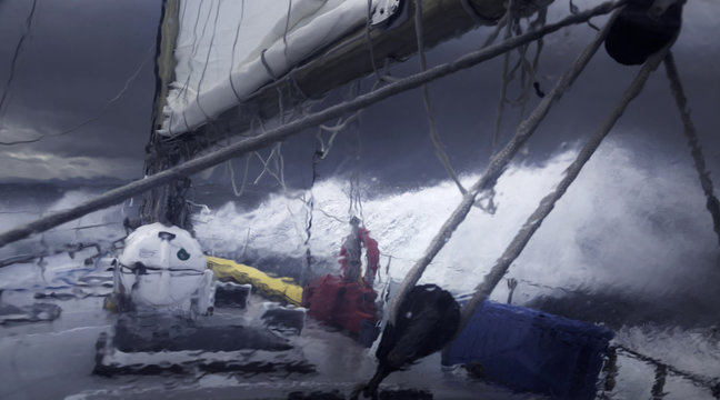 British Columbia, Canada, BC Coast, sailing, gale force winds, storm,