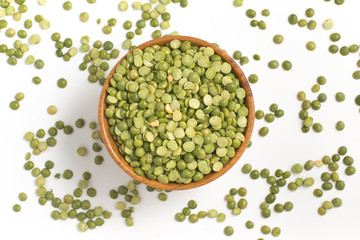 Dried Green Peas into a bowl