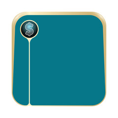 A text box for fill your text and dollar symbol