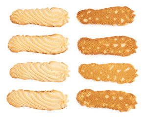 Set of cookies isolated over the white background