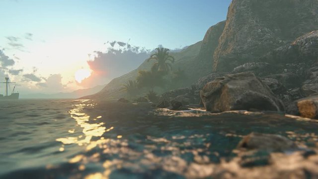 Sea at sunset