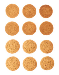 Set of cookies isolated over the white background