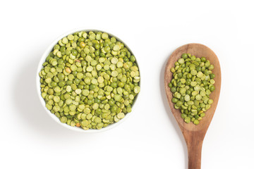 Dried Green Peas into a bowl
