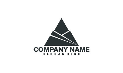 Simple color of A / Triangle logo illustration