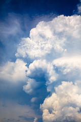 Dramatic sky with storm clouds before rain