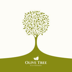Olive label, olive logo design. Olive tree - 122553581
