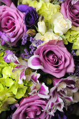 A background of colorful flowers