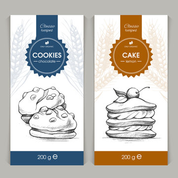 Vector Set Of Templates Packaging Sweets