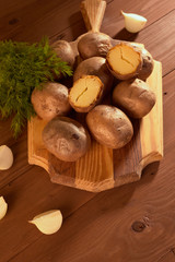 baked potatoes and spices