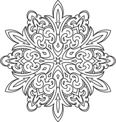 Abstract vector round lace design - mandala, decorative element