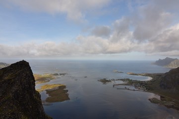 Lofoten islands, Norway, trek to Voladstinden mountain