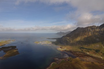 Lofoten islands, Norway, trek to Voladstinden mountain