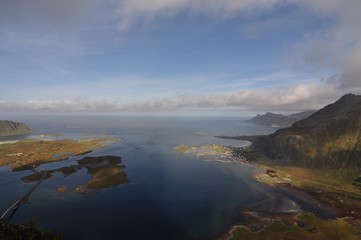 Lofoten islands, Norway, trek to Voladstinden mountain