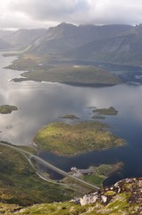 Lofoten islands, Norway, trek to Voladstinden mountain