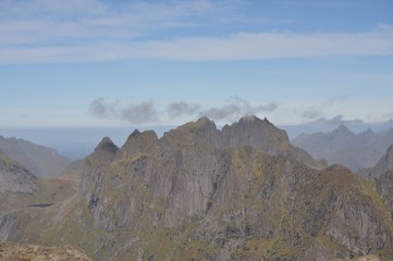 Lofoten islands, Norway, trek to Munkebu and Munkan mountain