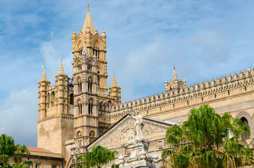 Fototapeta na wymiar Metropolitan Cathedral of the Assumption of Virgin Mary in Palermo