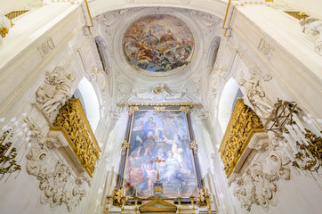 Interior of the Oratory of the Rosary of Santa Cita in Palermo, Sicily, Italy.