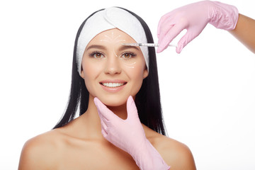 Injections of anti-aging facial