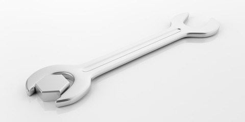 Spanner on white background. 3d illustration