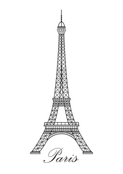 Buy Eiffel Tower Paris France hand Sketch of the Famous Online in India   Etsy