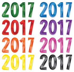 2017 Set in Bunt für Kalender und Webseiten