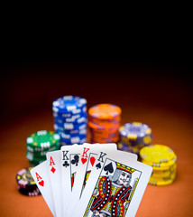Winning Poker hand - 122565321