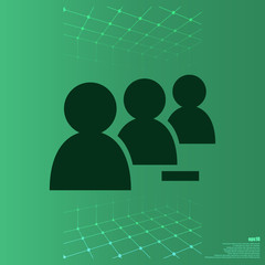 Add new user account flat icon for apps