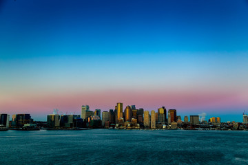Boston Harbor Winter Dawn
