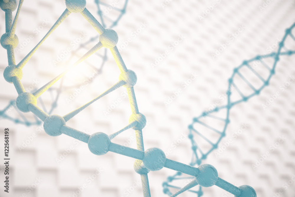 Poster dna on patterned background