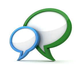 speech bubbles concept  3d illustration