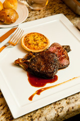 Grilled Beef Tenderloin prepared for dinner