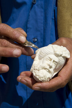 Meerschaum pipe, carved in  Cappadocia, also Capadocia,  Central Anatolia, largely in Nevşehir Province, Turkey