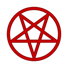 Pentagram symbol icon on white.