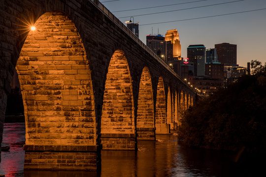 Stone Arch at Night