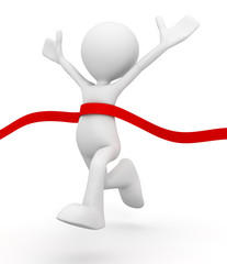 finishing the race concept   3d illustration