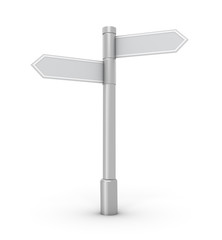 blank signpost concept   3d illustration