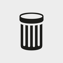 trash bin icon stock vector illustration flat design