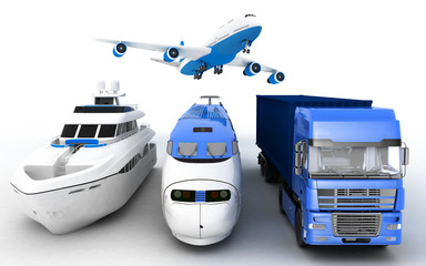 Transport. 3d render illustration