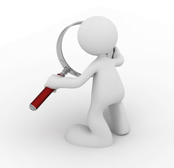 searching man concept   3d illustration