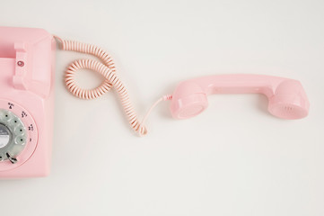 Pink Rotary Dial Phone 